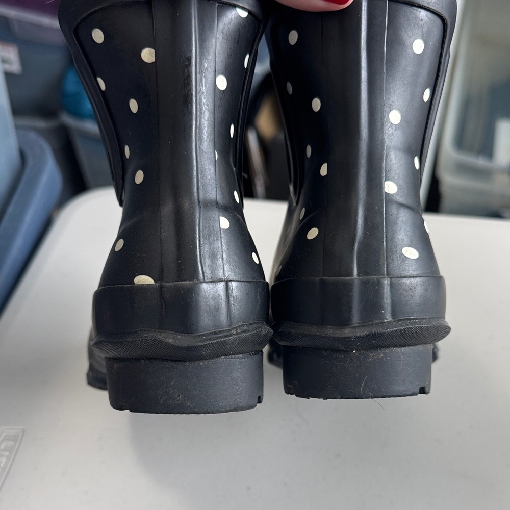 Jileon Black and White Polka Dot Rain Boots - Picture 4 of 6